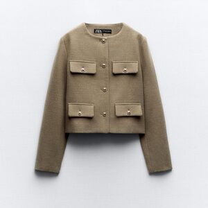 ZARA CROPPED FLAP JACKET